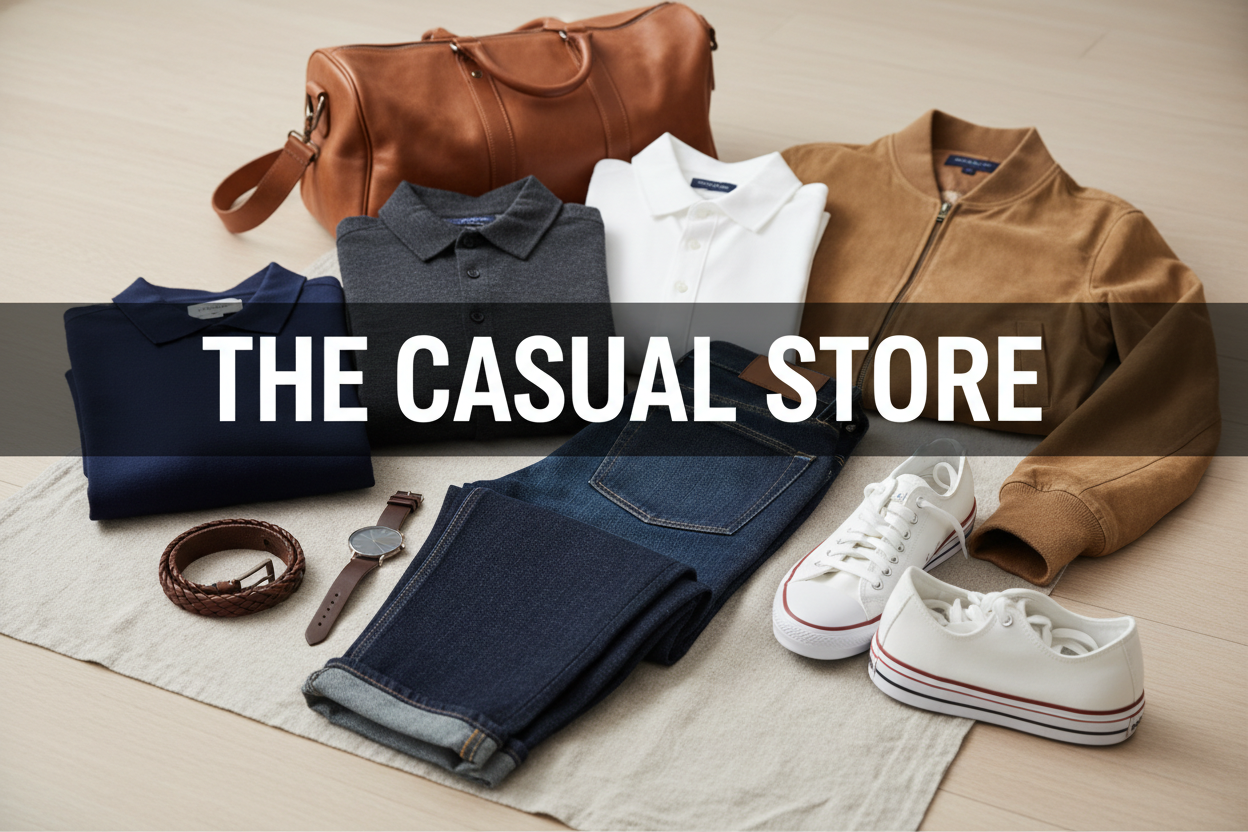 Men Cothing store and the name must be there in the image THE CASUAL STORE